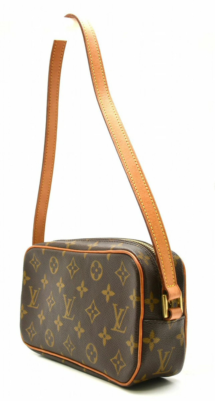 Louis Vuitton Pochette Shoulder Monogram Hobo Cite Bag Brown